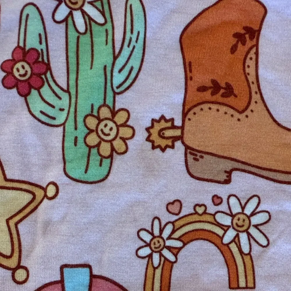 Gigi & Max Western-Cowgirl Print Pajama Set